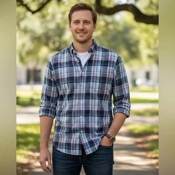 Brooks Brothers | Shirts | Brooks Brothers Mens Blue Plaid Button Down ...